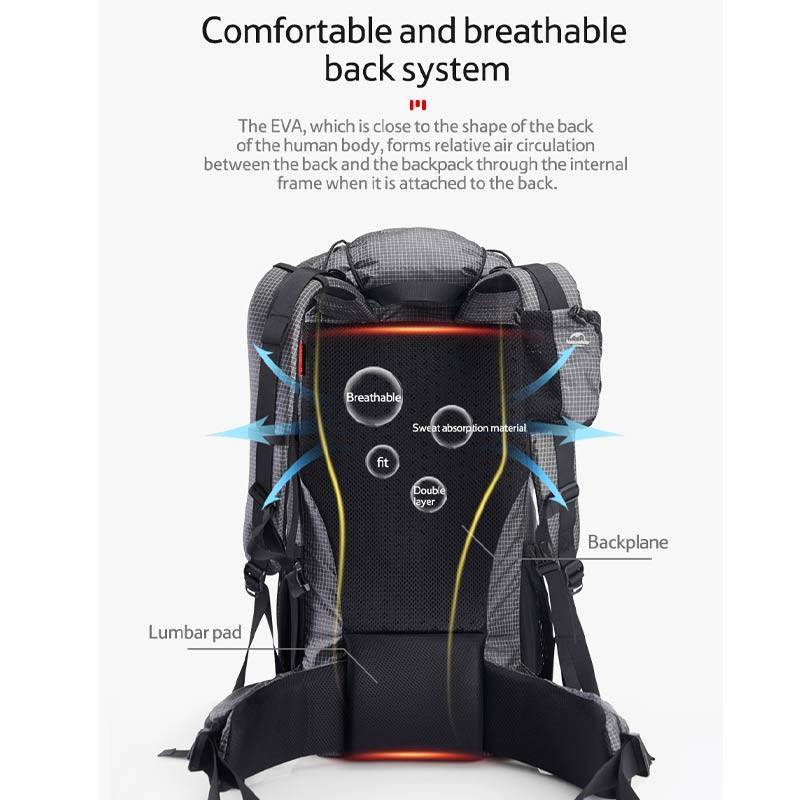 کوله 40+5 لیتری کوهنوردی و کمپ نیچرهایک NATUREHIKE ROCK 40L+5L HIKING BACKPACK NH20BB113